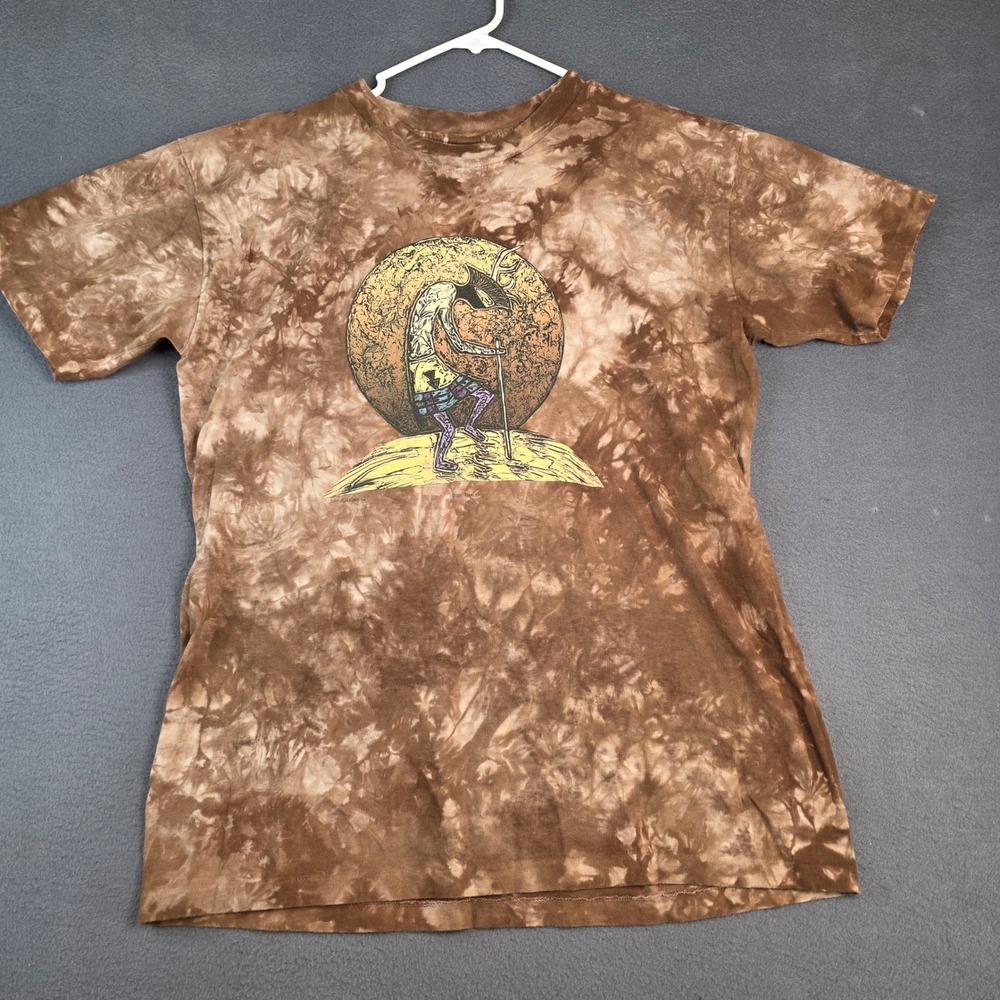 BFOFO Clothing T-Shirt Mens Size 1 (L) Brown Tie Dye Joe Maktima Deer Dancer